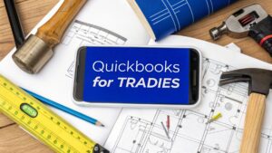 Tradie invoicing on site with QuickBooks mobile app