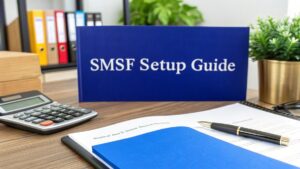 SMSF setup Australia guide showing self managed super fund planning documents