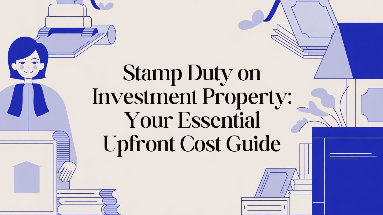 Illustration representing stamp duty costs on an Australian investment property.