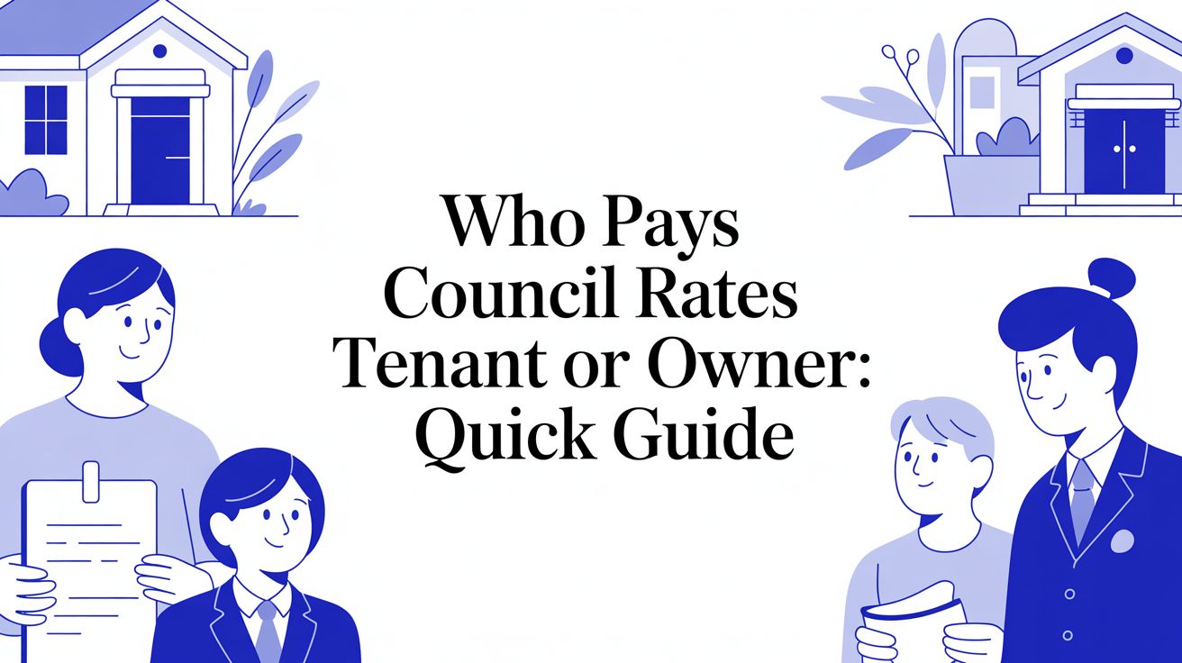 Illustration explaining who pays council rates in Australia – tenant or property owner